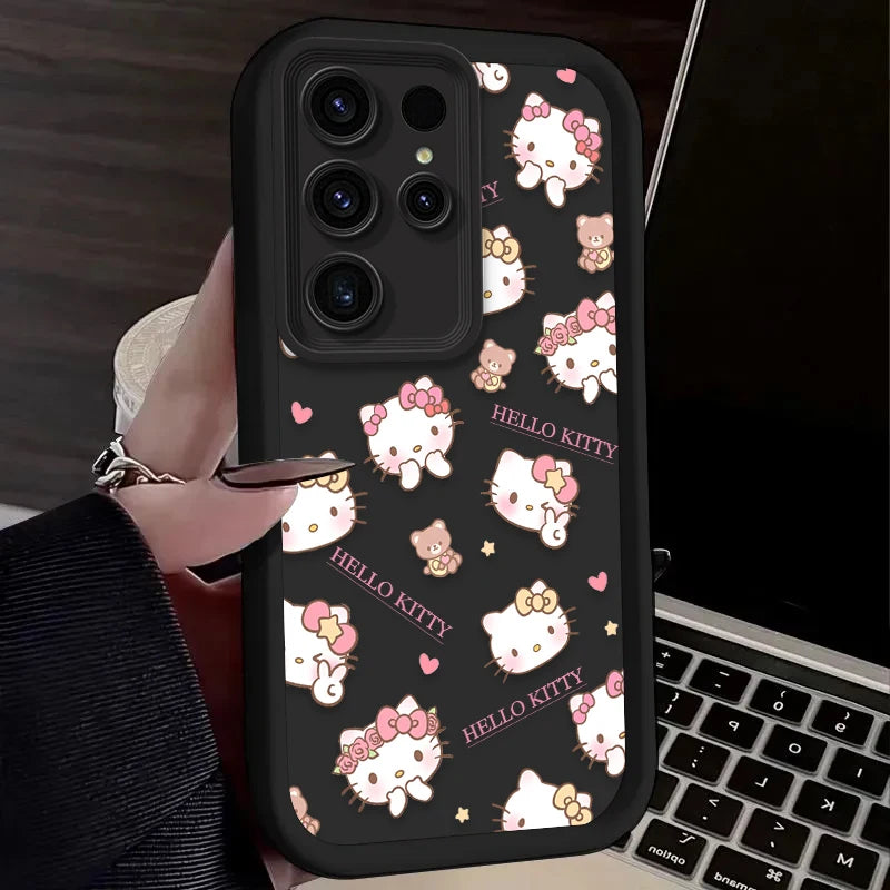 Etui Hello Kitty na Samsung – Różowe Kawaii | Galaxy S25, S24, S23, A56, A36 i więcej