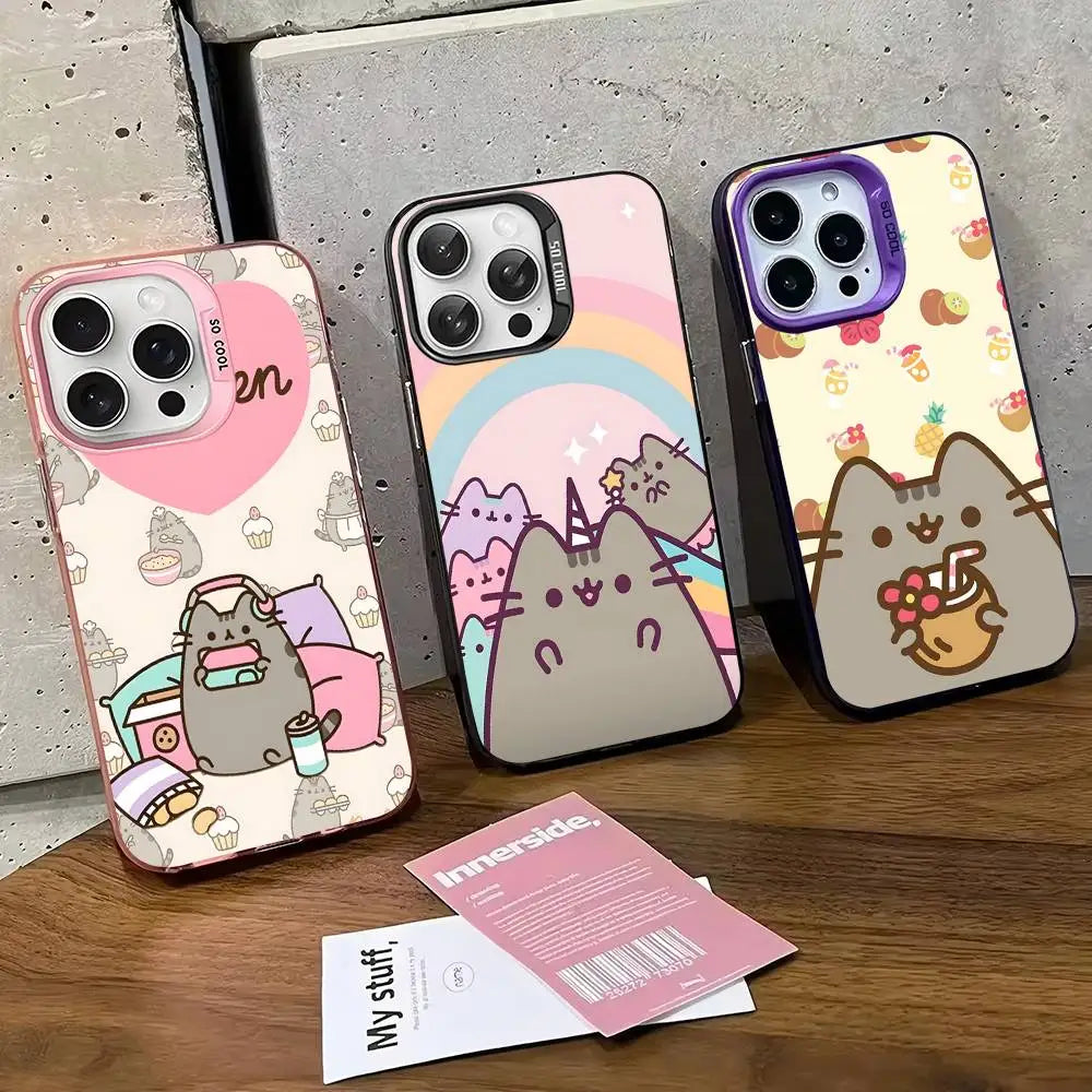 Etui na iPhone z Kotem Pusheen | Silikonowe, Matowe, Antyuderzeniowe