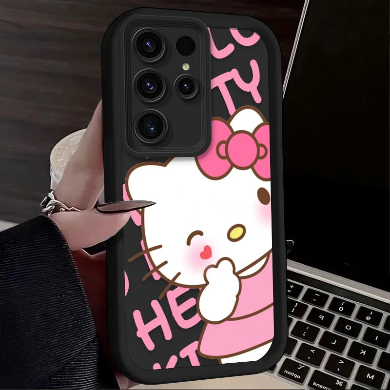 Etui Hello Kitty na Samsung – Różowe Kawaii | Galaxy S25, S24, S23, A56, A36 i więcej