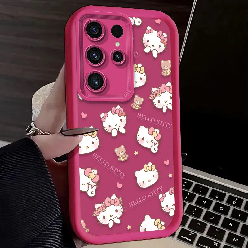 Etui Hello Kitty na Samsung – Różowe Kawaii | Galaxy S25, S24, S23, A56, A36 i więcej