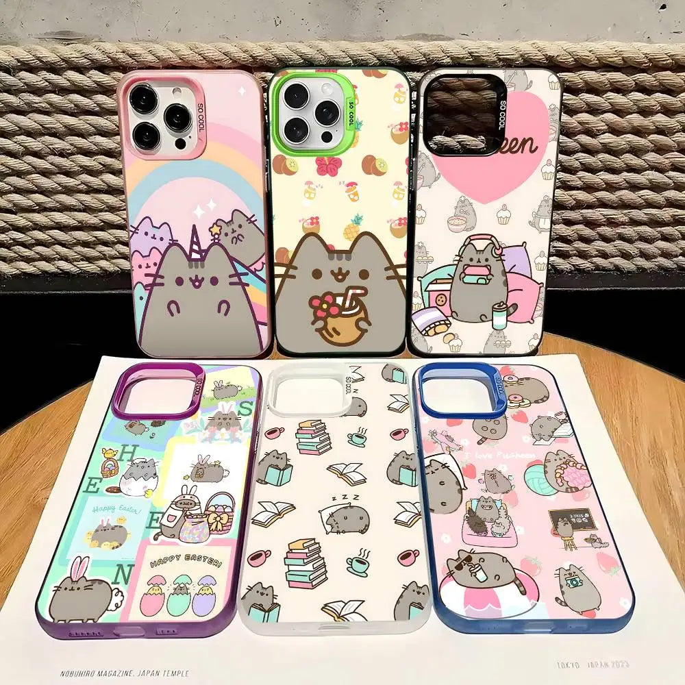 Etui na iPhone z Kotem Pusheen | Silikonowe, Matowe, Antyuderzeniowe