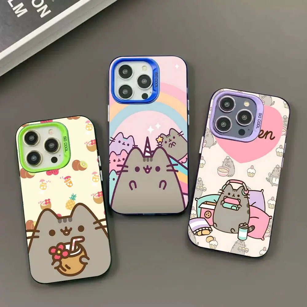 Etui na iPhone z Kotem Pusheen | Silikonowe, Matowe, Antyuderzeniowe