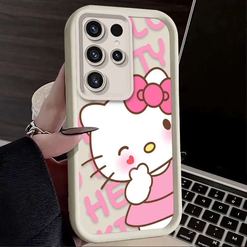 Etui Hello Kitty na Samsung – Różowe Kawaii | Galaxy S25, S24, S23, A56, A36 i więcej