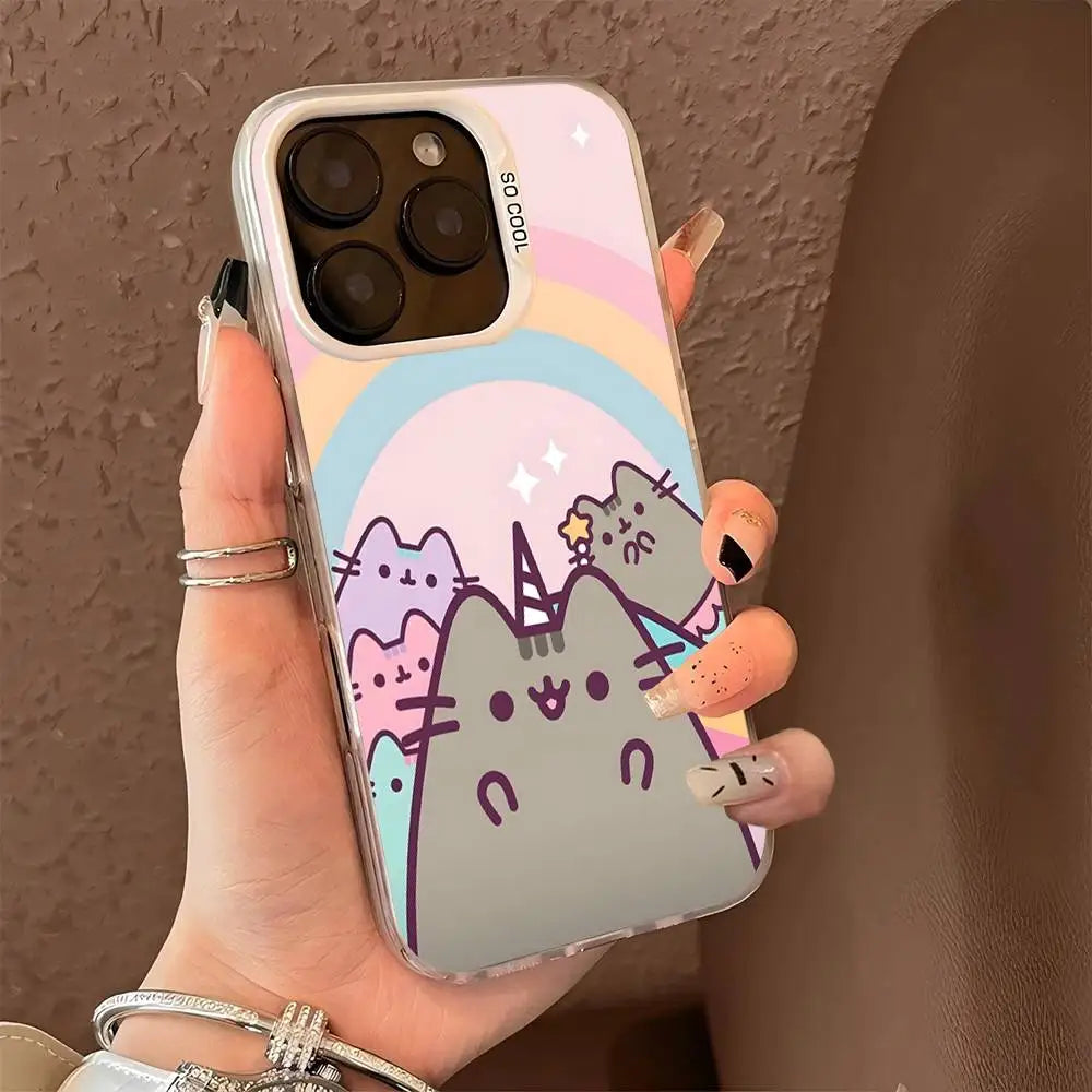 Etui na iPhone z Kotem Pusheen | Silikonowe, Matowe, Antyuderzeniowe
