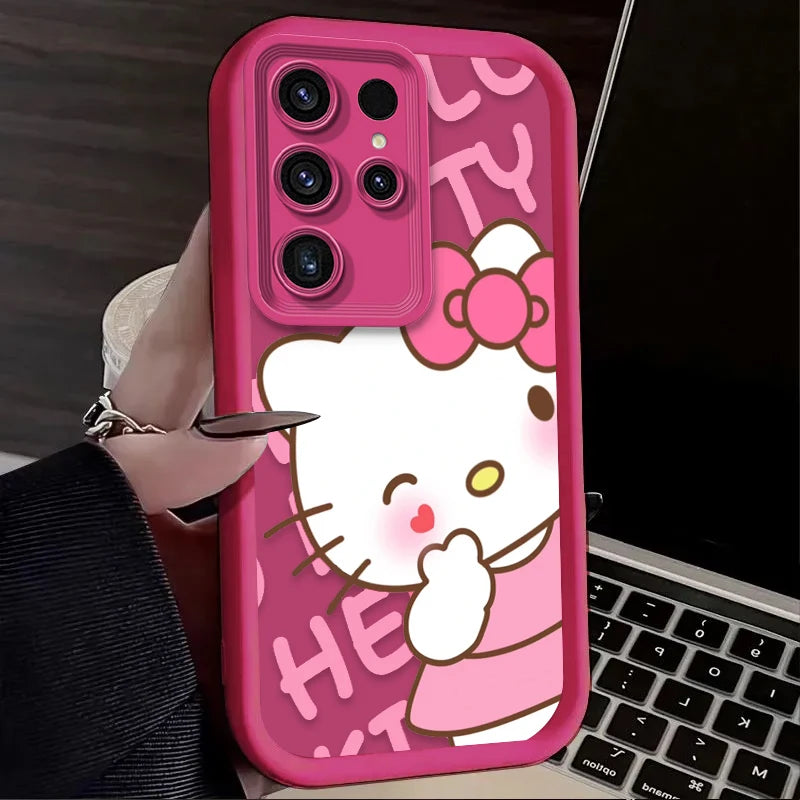 Etui Hello Kitty na Samsung – Różowe Kawaii | Galaxy S25, S24, S23, A56, A36 i więcej