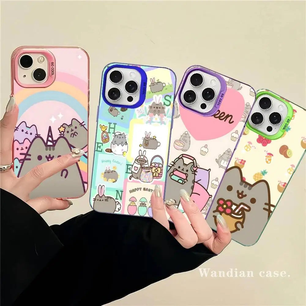Etui na iPhone z Kotem Pusheen | Silikonowe, Matowe, Antyuderzeniowe