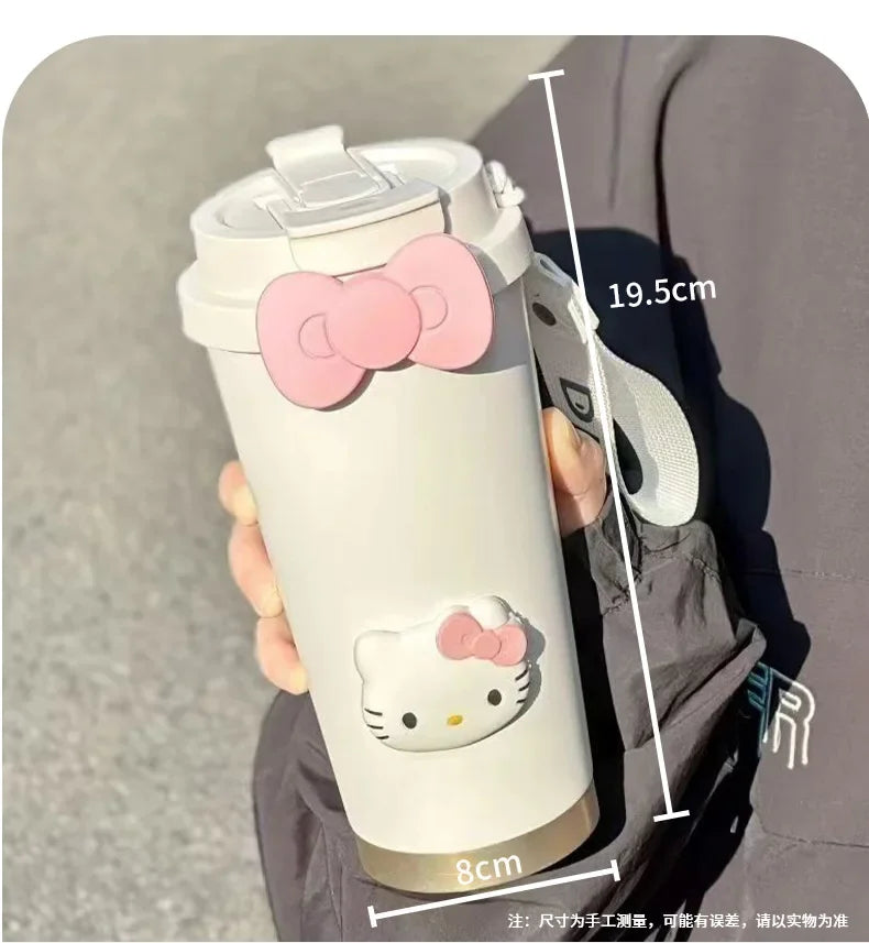 Kubek Termiczny Hello Kitty – Butelka ze Słomką 500ml