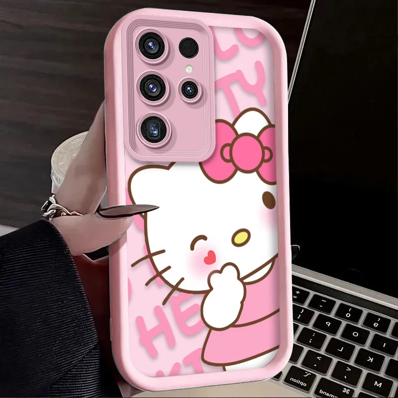 Etui Hello Kitty na Samsung – Różowe Kawaii | Galaxy S25, S24, S23, A56, A36 i więcej